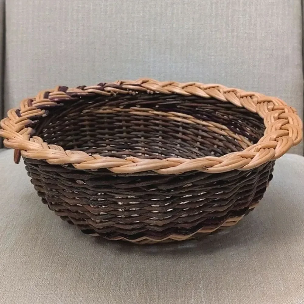 Vannerie L'Elyme Woven Wicker Basket Bowl